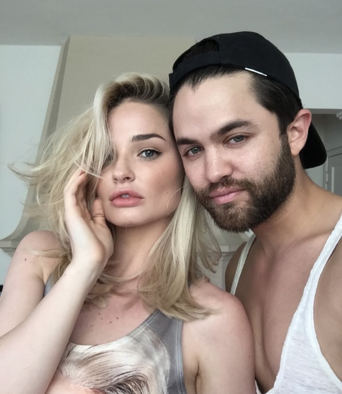 Carwin Brice with blonde model — natural beauty close-up