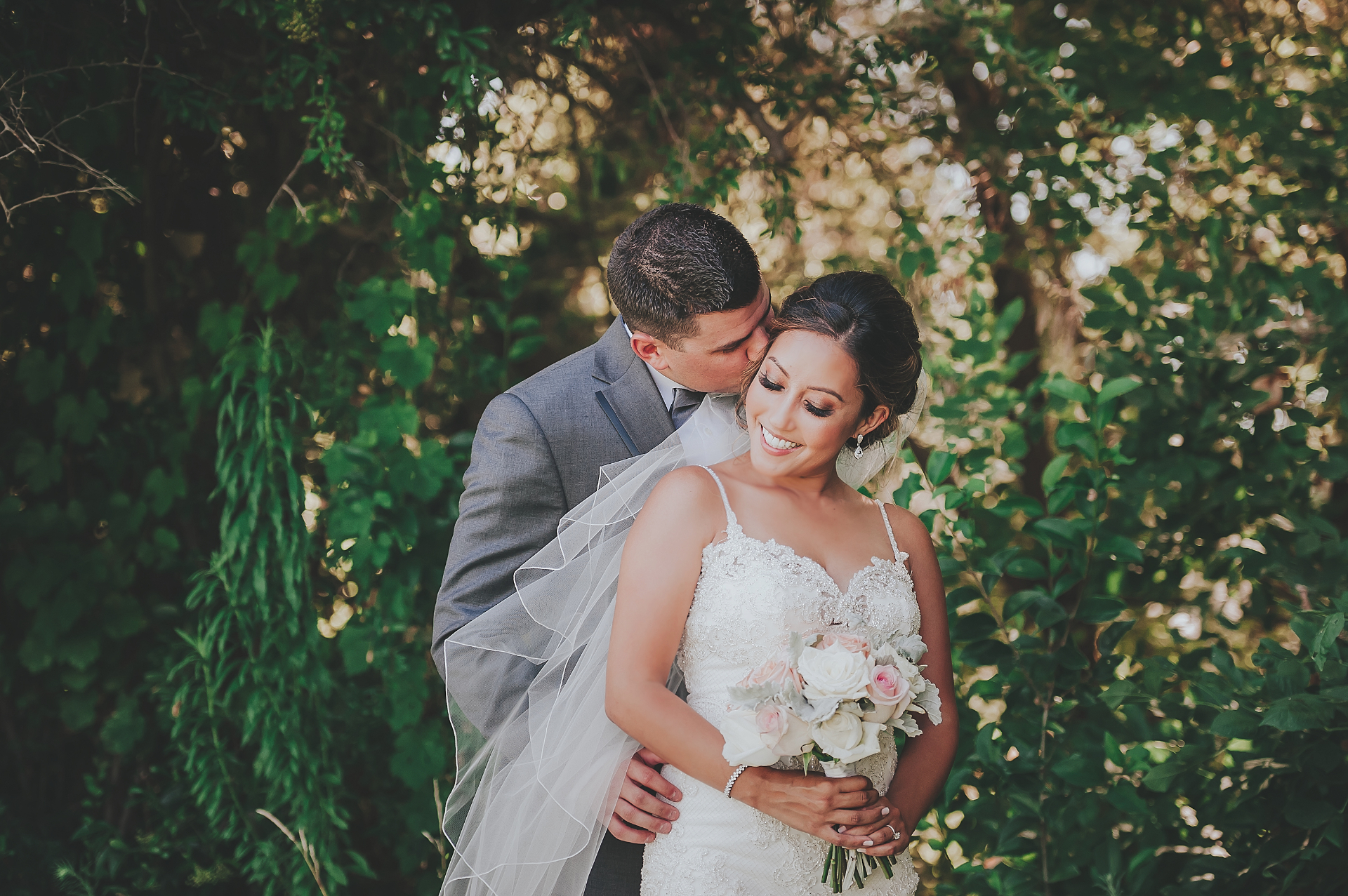 Bride & Groom Embrace